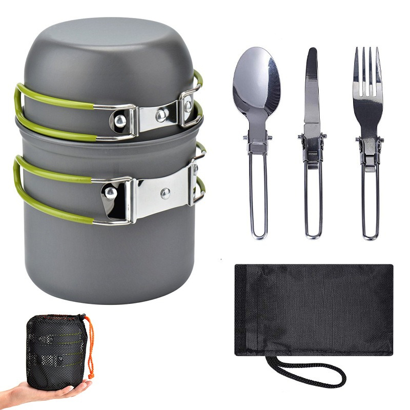 Camping Cooking Easy - Set di pentole da campeggio portatili