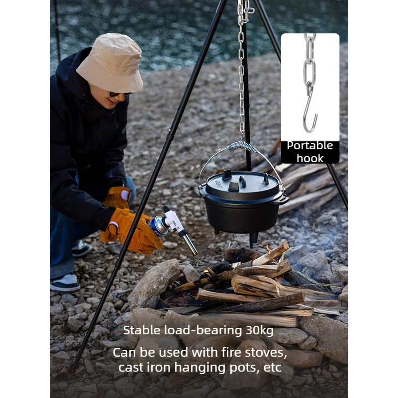 Camping Cooking Pot Tripod - Supporto per Pentola in Lega di