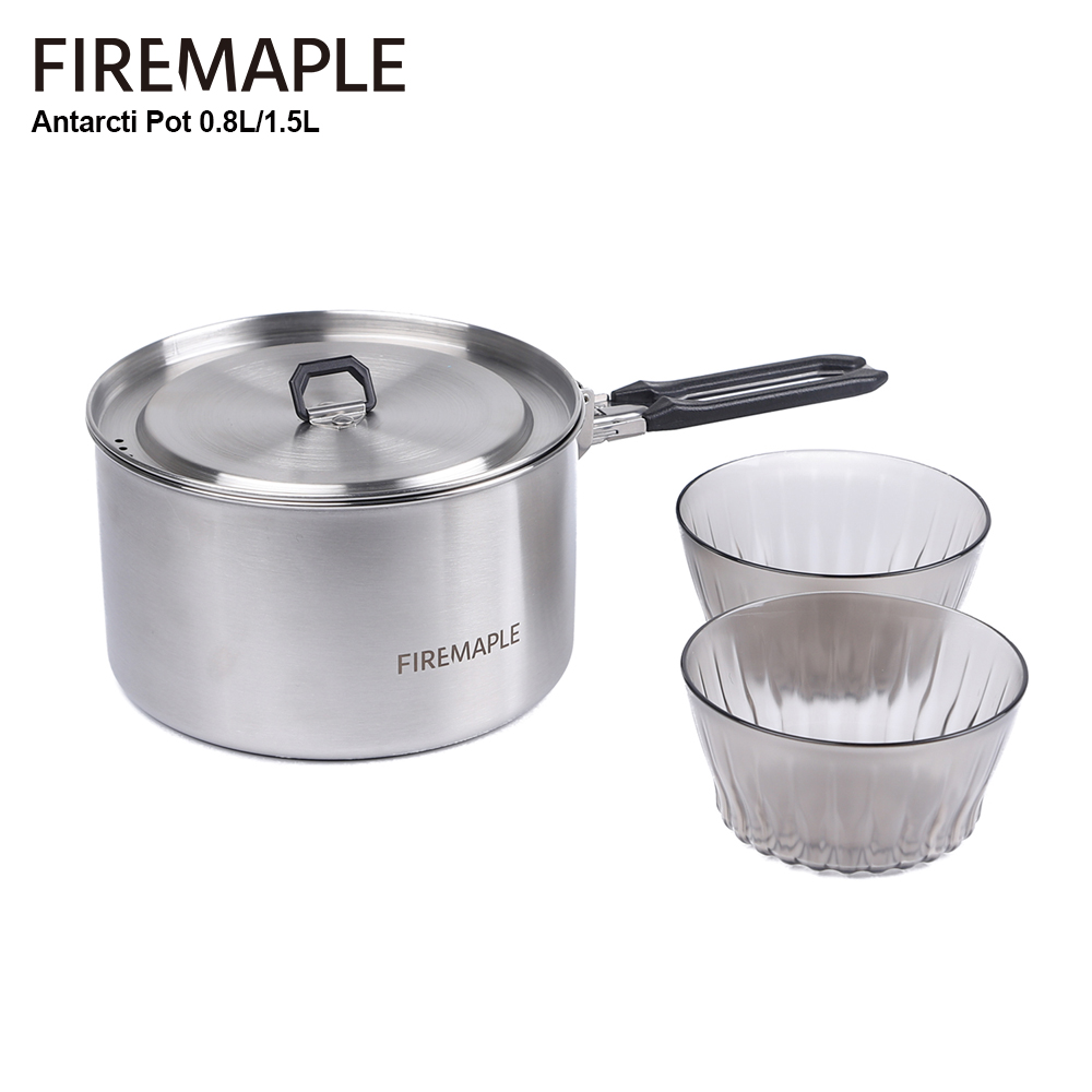 Camping Cooking Set Compact - Pentole da campeggio in acero da
