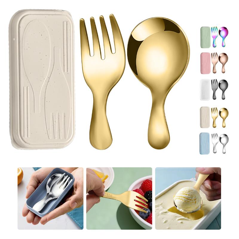Camping Cooking Portable - Set di stoviglie in acciaio inossidabile