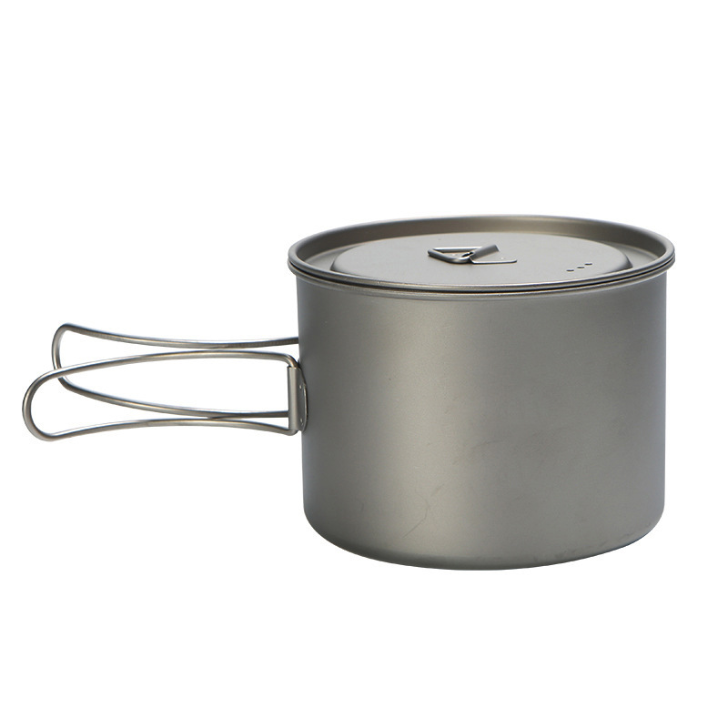 Camping Cooking Set Stainless Steel - Picnic all'aperto pentola in titanio 750ml