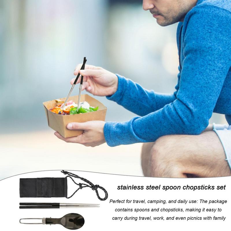 Camping Cooking And Eating Set - Bacchette da cucchiaio pieghevoli Set da