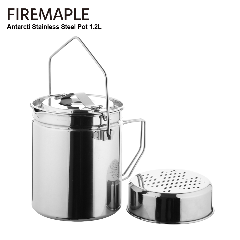 Camping Cooking Set Stainless Steel - Pentola a vapore in acciaio inossidabile