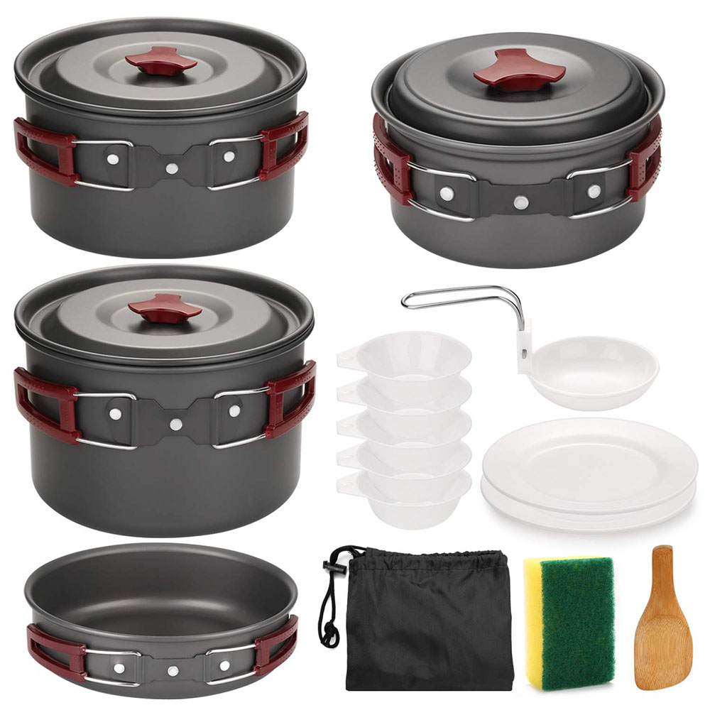 Camping Cooking Roll - Kit di pentole da campeggio all'aperto