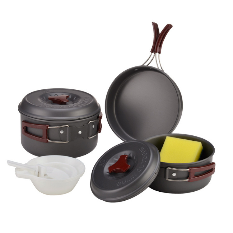 Camping Cooking Set Compact - Set di Pentole Portatile Compatto per