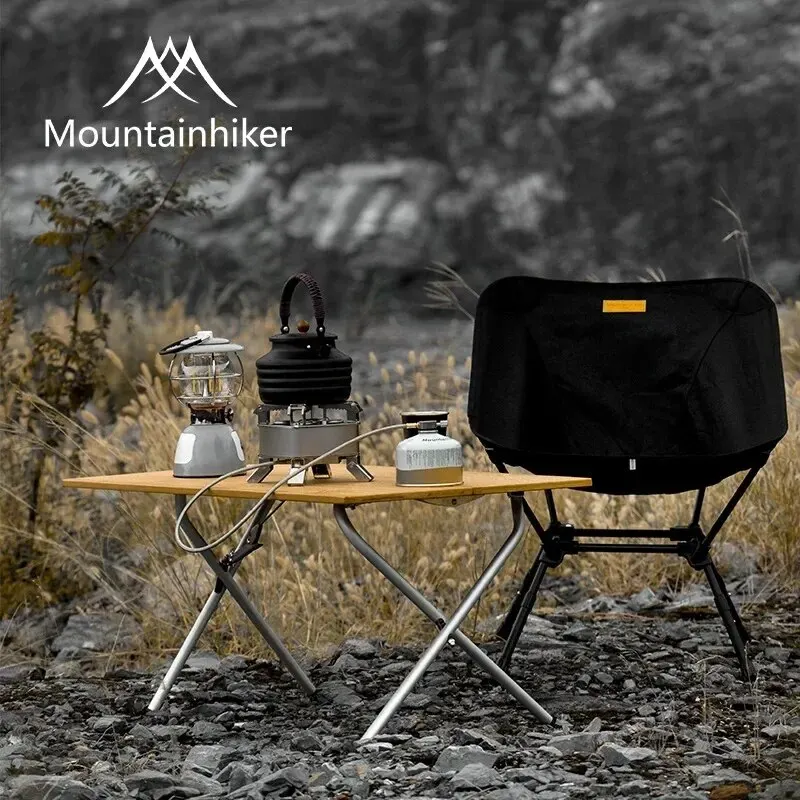 Camping Cooking Table - MOUNTAINHIKER Tavolo Pieghevole in Bambù 2/3,