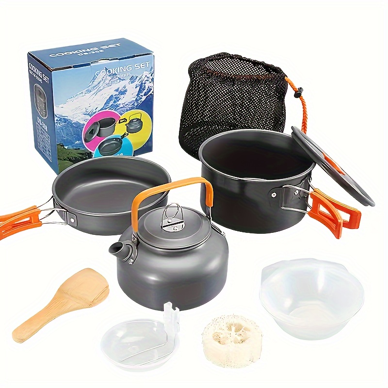 Camping Cooking Equipment Bag - Set di pentole da campeggio in