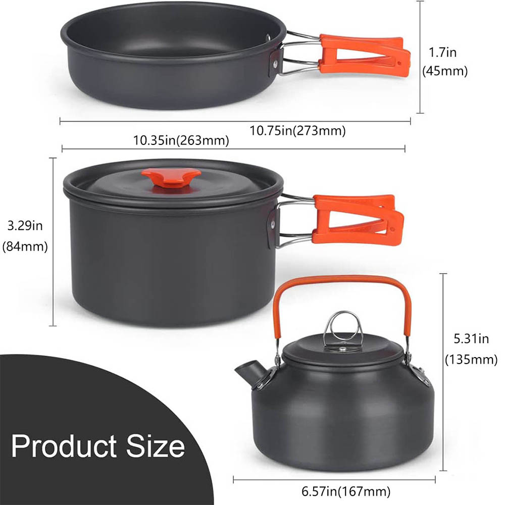 Set di pentole da campeggio al - Camping Cooking Equipment Bag recensione e prezzo