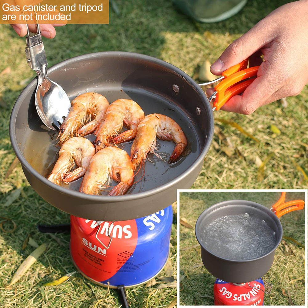 Set di pentole da campeggio al - Camping Cooking Equipment Bag recensione e prezzo