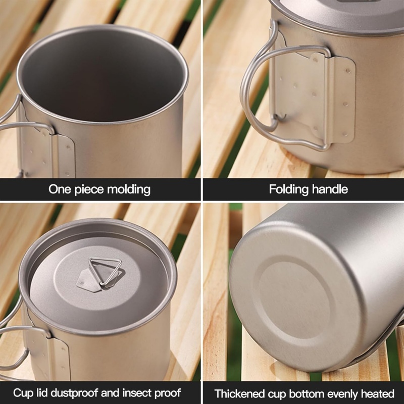 Tazza da campeggio in titanio  - Camping Cooking Set Stainless Steel recensione e prezzo