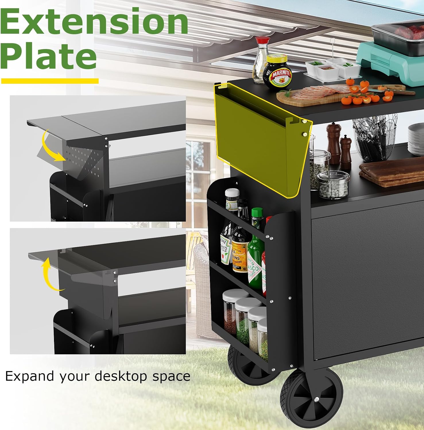Carrello da esterno per barbec - Camping Cooking Food recensione e prezzo