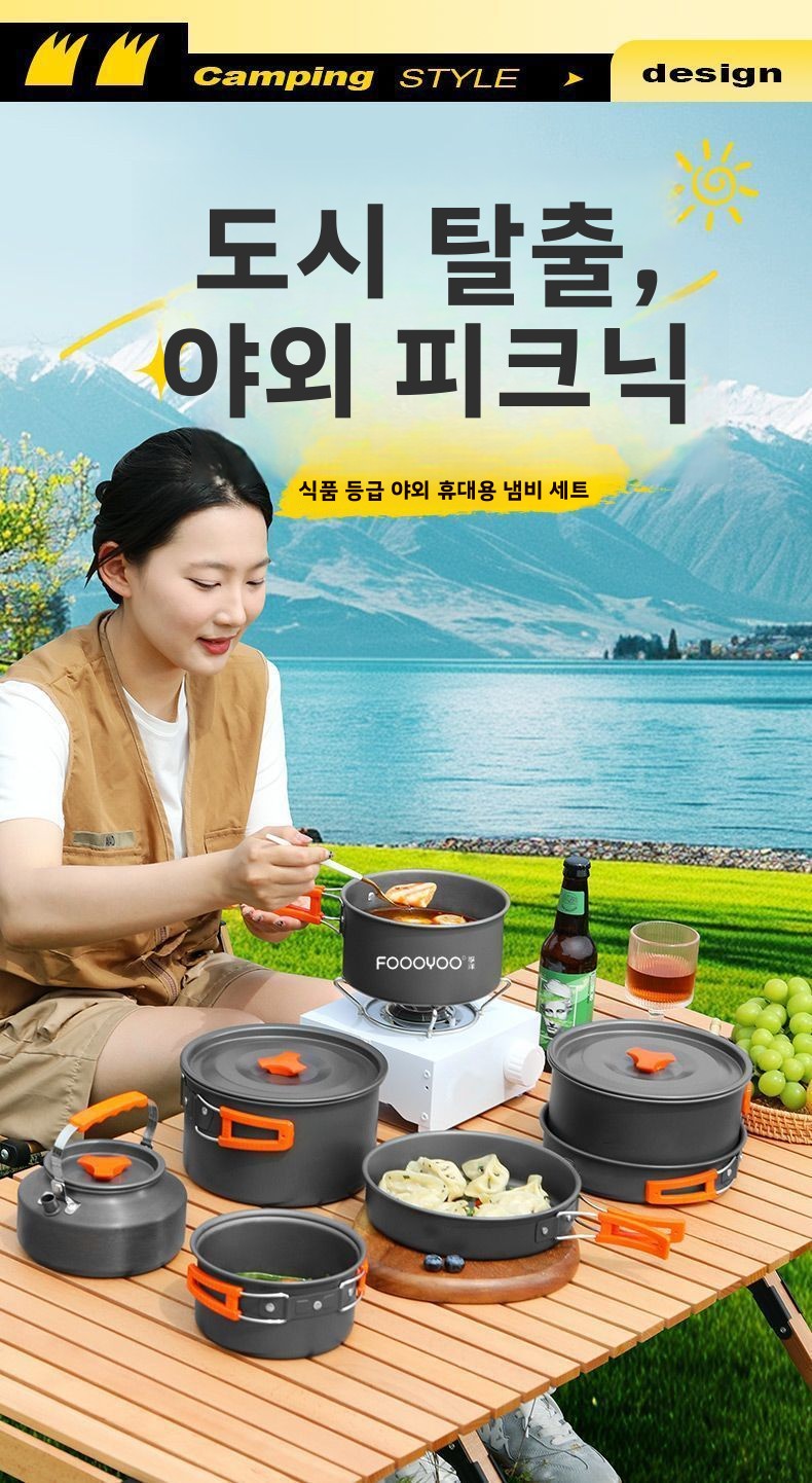 Set di Pentole da Campeggio Po - Camping Cooking Set Compact recensione e prezzo