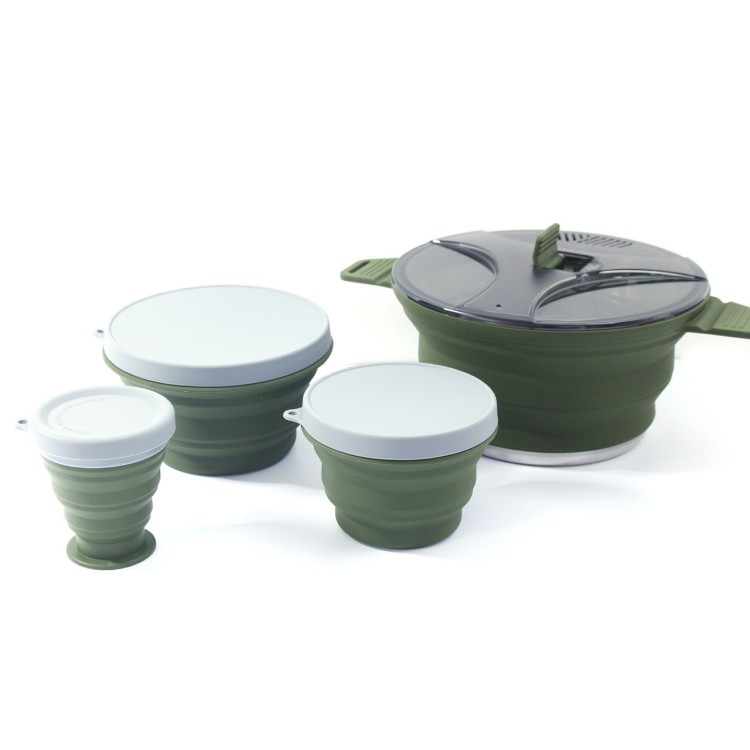 Set di pentole pieghevoli Set  - Camping Cooking Set Compact recensione e prezzo