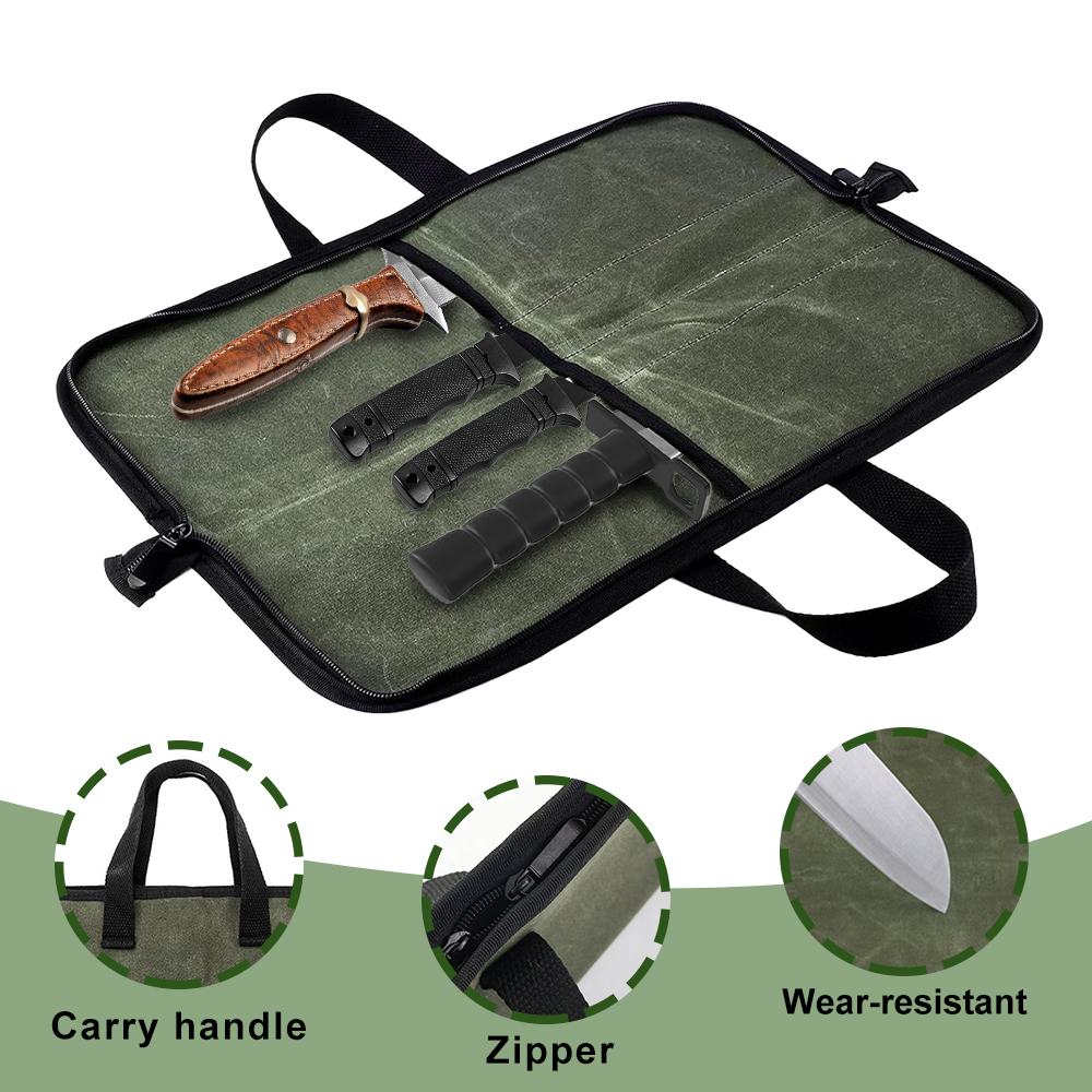 Borsa Porta Coltelli in Tela C - Camping Cooking Roll recensione e prezzo
