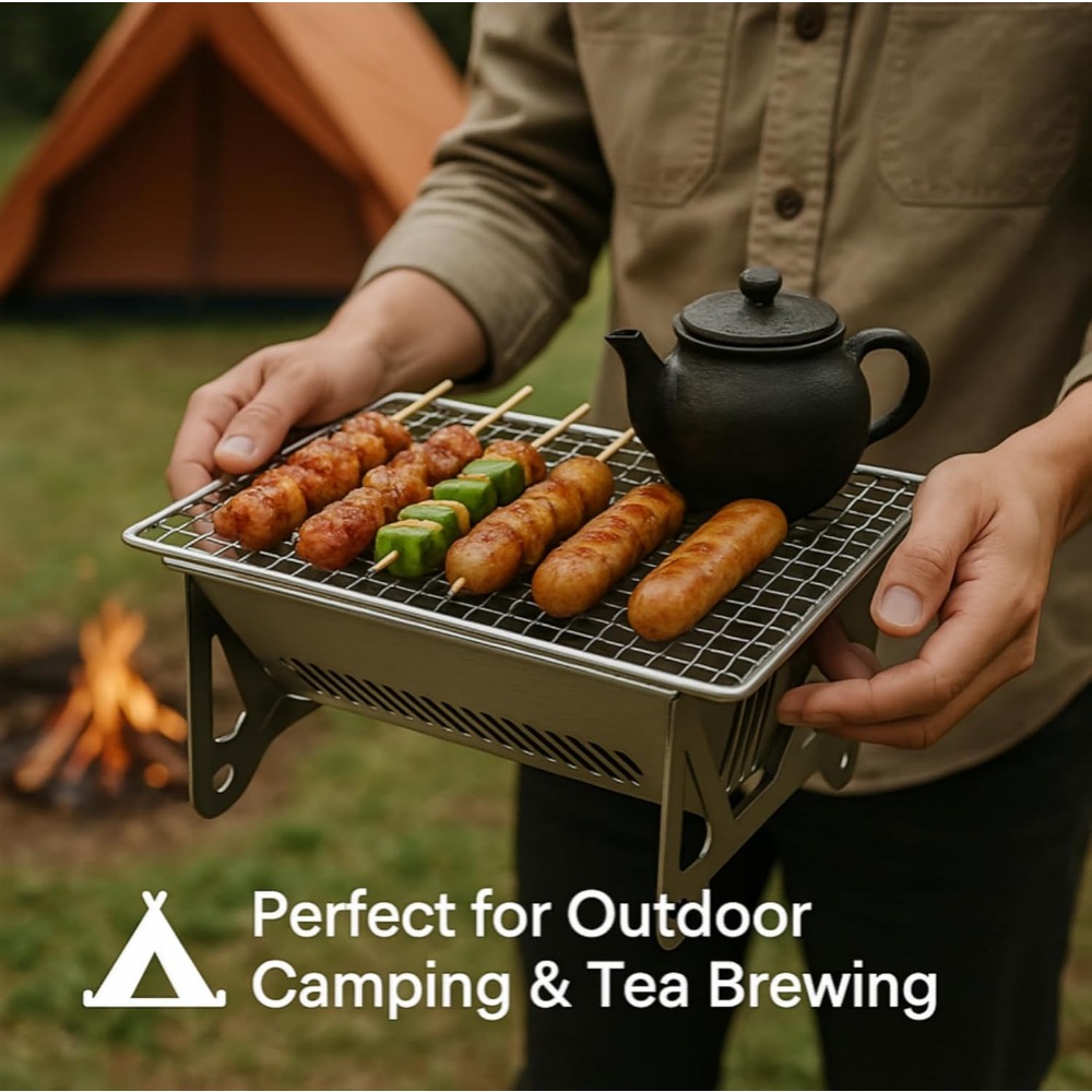 Griglia per barbecue a carbone - Camping Cooking Set Compact recensione e prezzo