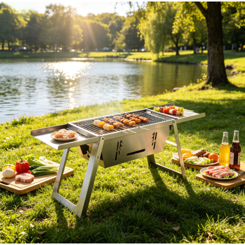 Griglia BBQ Portatile in Accia - Camping Cooking Set Compact recensione e prezzo