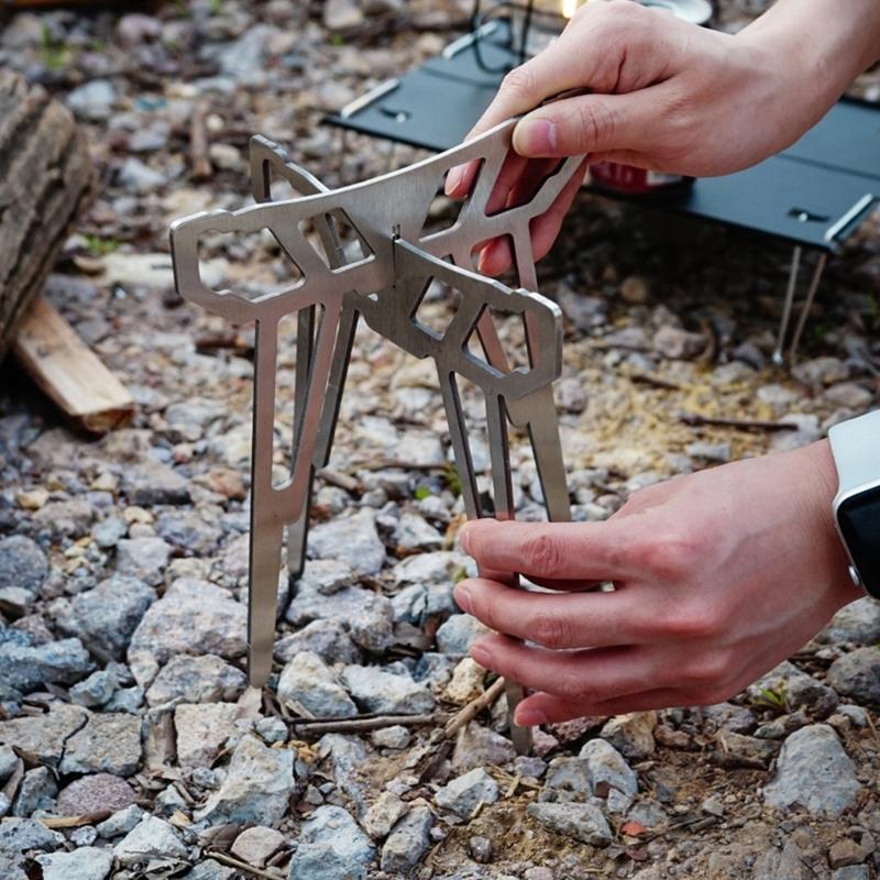 Base stufa da campo pieghevole - Camping Cooking Pot Tripod recensione e prezzo