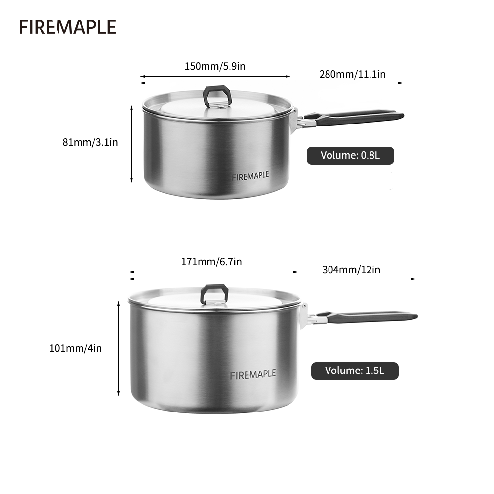 Pentole da campeggio in acero  - Camping Cooking Set Compact recensione e prezzo