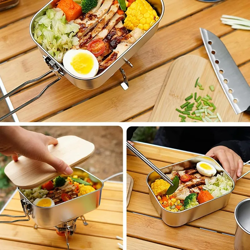 Lunch Box in acciaio inossidab - Camping Cooking Container recensione e prezzo