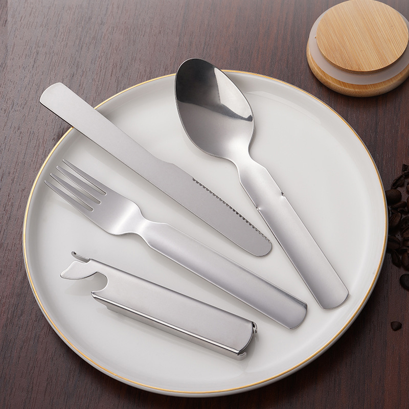 4 pezzi/set posate combinate p - Camping Cooking And Eating Set recensione e prezzo