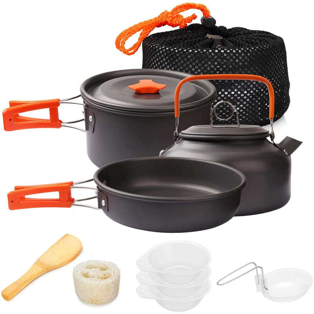 1 pz/1 set kit di pentole da c - Camping Cooking Equipment Bag recensione e prezzo