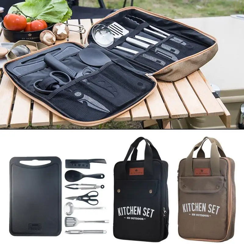 Set da 8 Pezzi per Cucina da C - Camping Cooking Set Stainless Steel recensione e prezzo