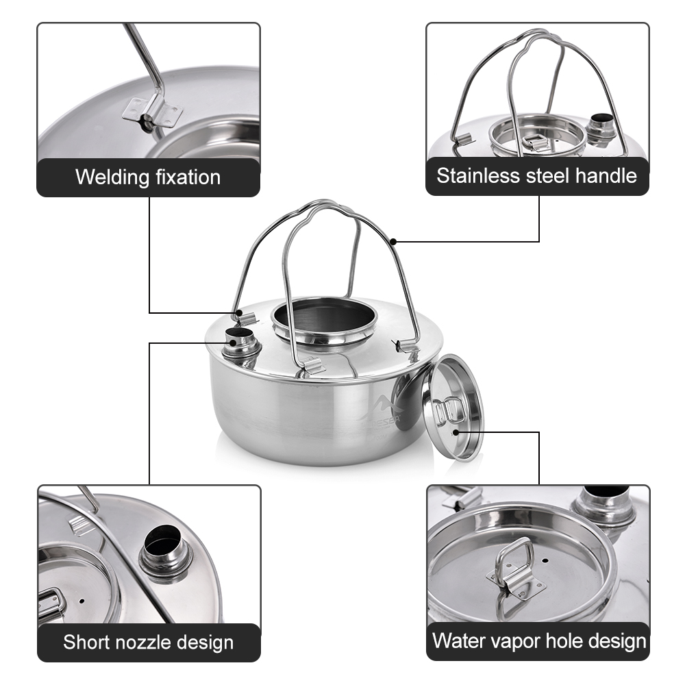 Widesea Camping Outdoor 1.7L S - Camping Cooking Set Stainless Steel recensione e prezzo