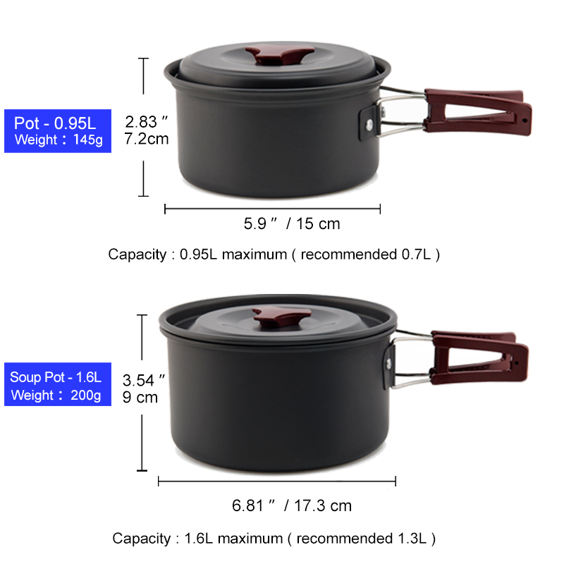 Widesea Set di pentole da camp - Camping Cooking And Eating Set recensione e prezzo