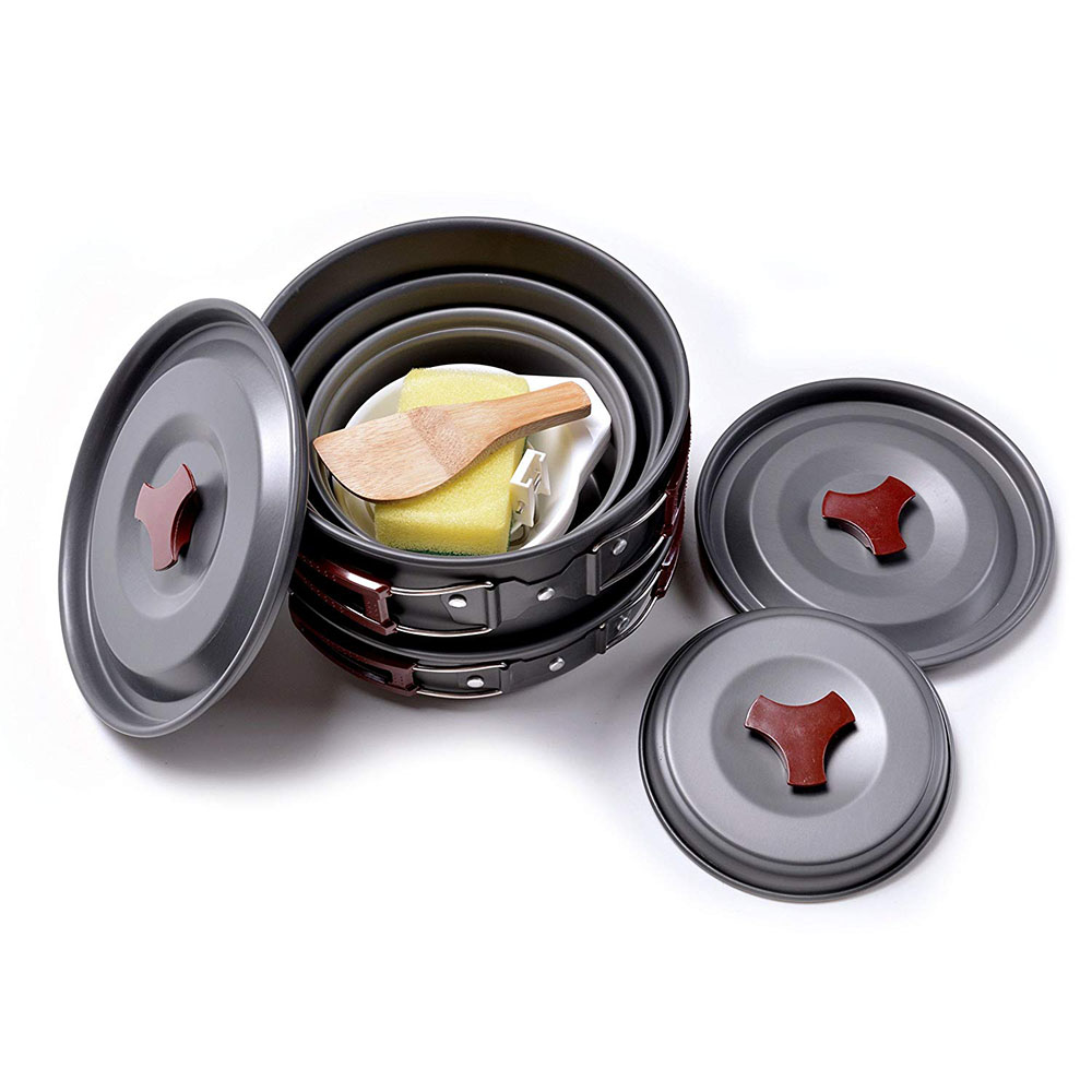 Kit di pentole da campeggio al - Camping Cooking Roll recensione e prezzo