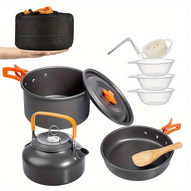 Set di pentole da campeggio in - Camping Cooking Equipment Bag recensione e prezzo