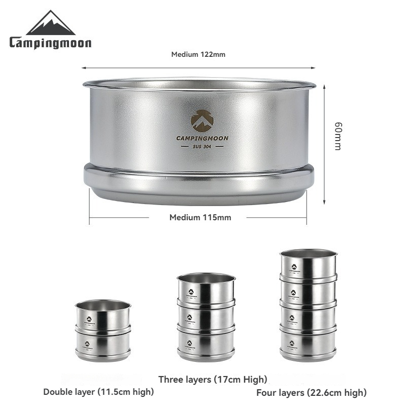 CAMPINGMOON Portatle Outdoor C - Camping Cooking Set Stainless Steel recensione e prezzo